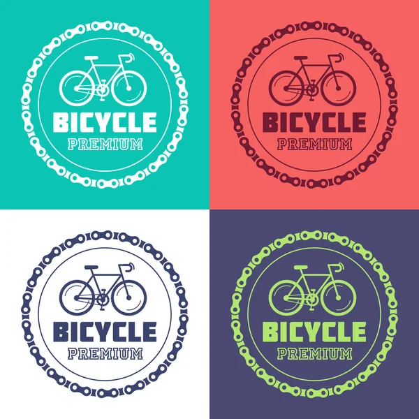 Ensemble de station de vélo — Image vectorielle