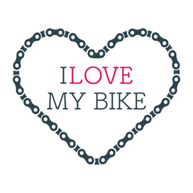 Bisiklet kalp vektör 