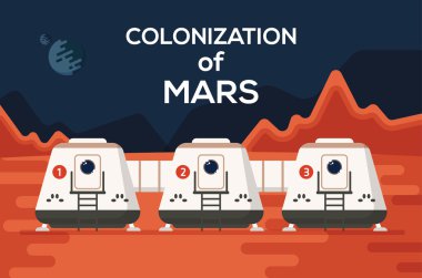 Mars-Colonizations örnek futuristic evleriyle