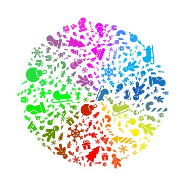 Noel arka plan tatil sembolleri ile