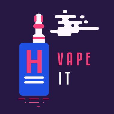 Karanlık bir arka plan üzerinde elektronik Buharlaştırıcı