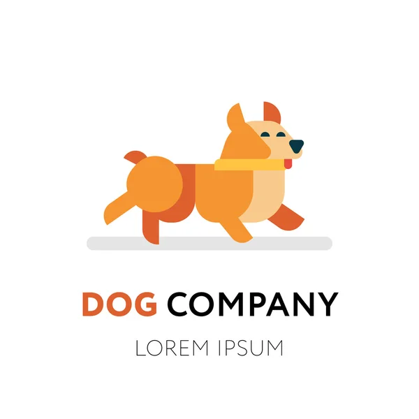 Абстрактный дизайн логотипа собаки — стоковый вектор