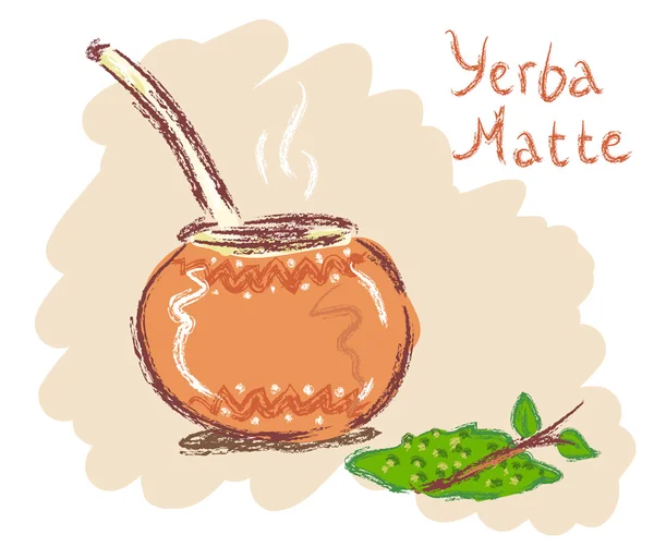 Yerba mat — Image vectorielle