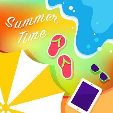 Yaz davetiyeli bir okyanus dalgası