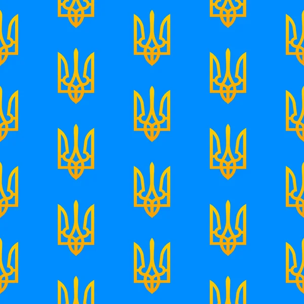 Ukranian trident naadloze patroon — Stockvector