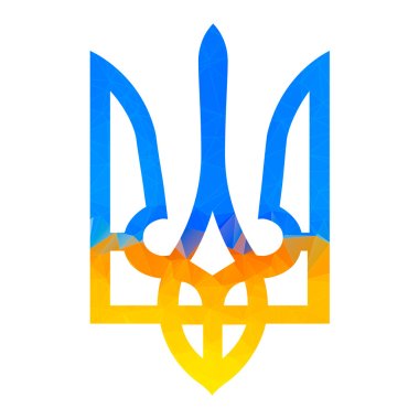 Ukranian trident traditional illustration clipart