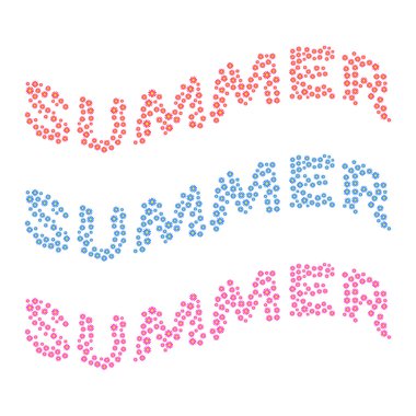 Yaz kartı multi renkli küçük çiçekler 