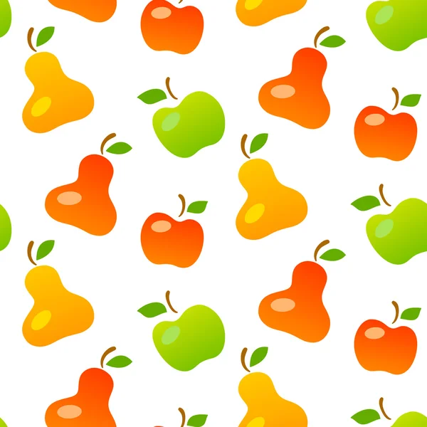 Bright seamless pattern of mellow fruits — Stock Vector