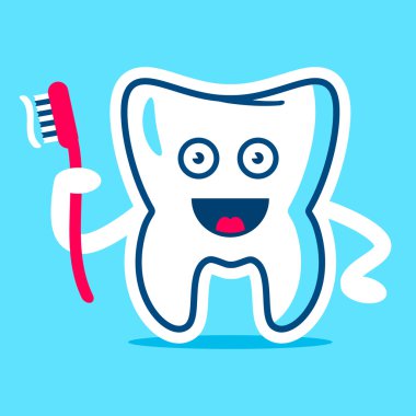 Good Tooth with the brush in the hand