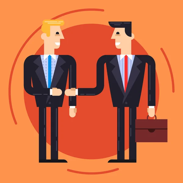 Businessmen shaking each other hands — Stock Vector