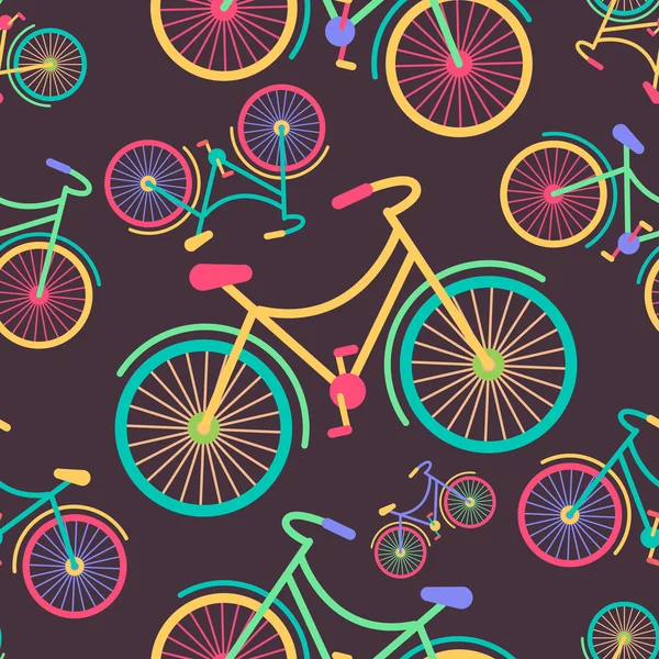 Rétro hipster style différentes pièces colorées bycicle — Image vectorielle