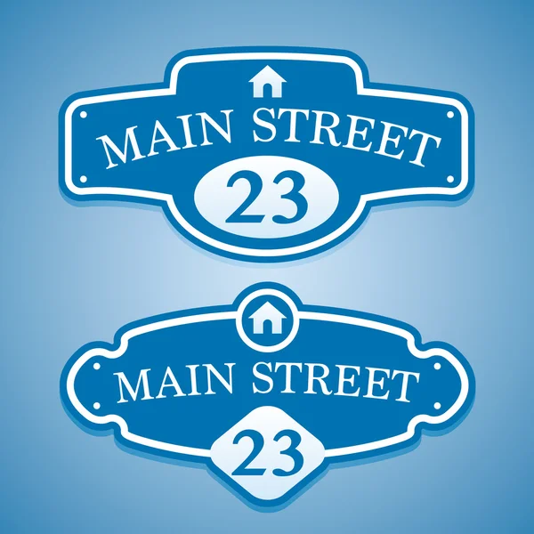 Vintage styled house nameplate Stock Illustration