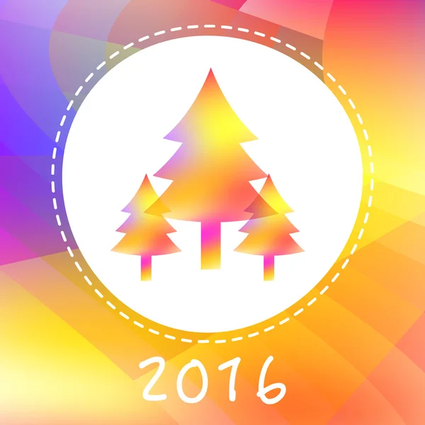 Yeni yıl kartı yılbaşı ağaçları ile — Stok Vektör