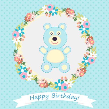 oyuncak ayı tebrik kartı