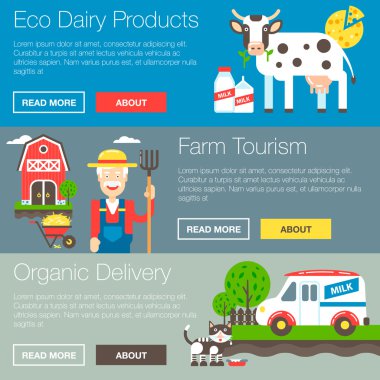 Organik tarım vektör afiş 