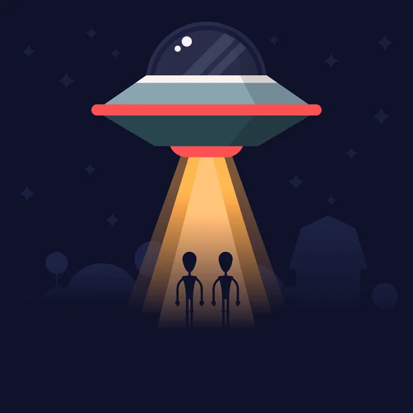 Aliens erforschen die Erde — Stockvektor