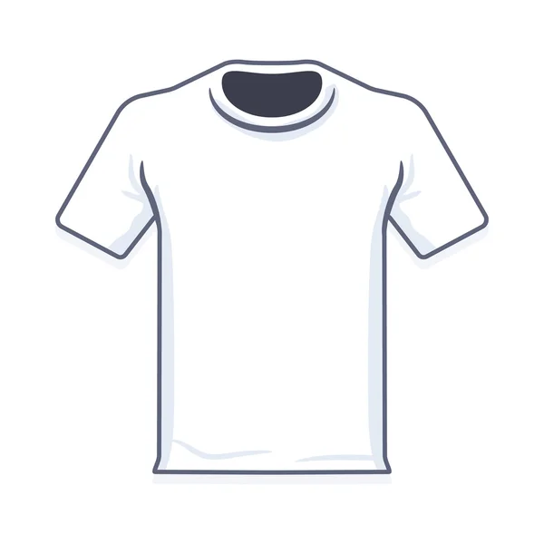 Beyaz t-shirt tamplate — Stok Vektör