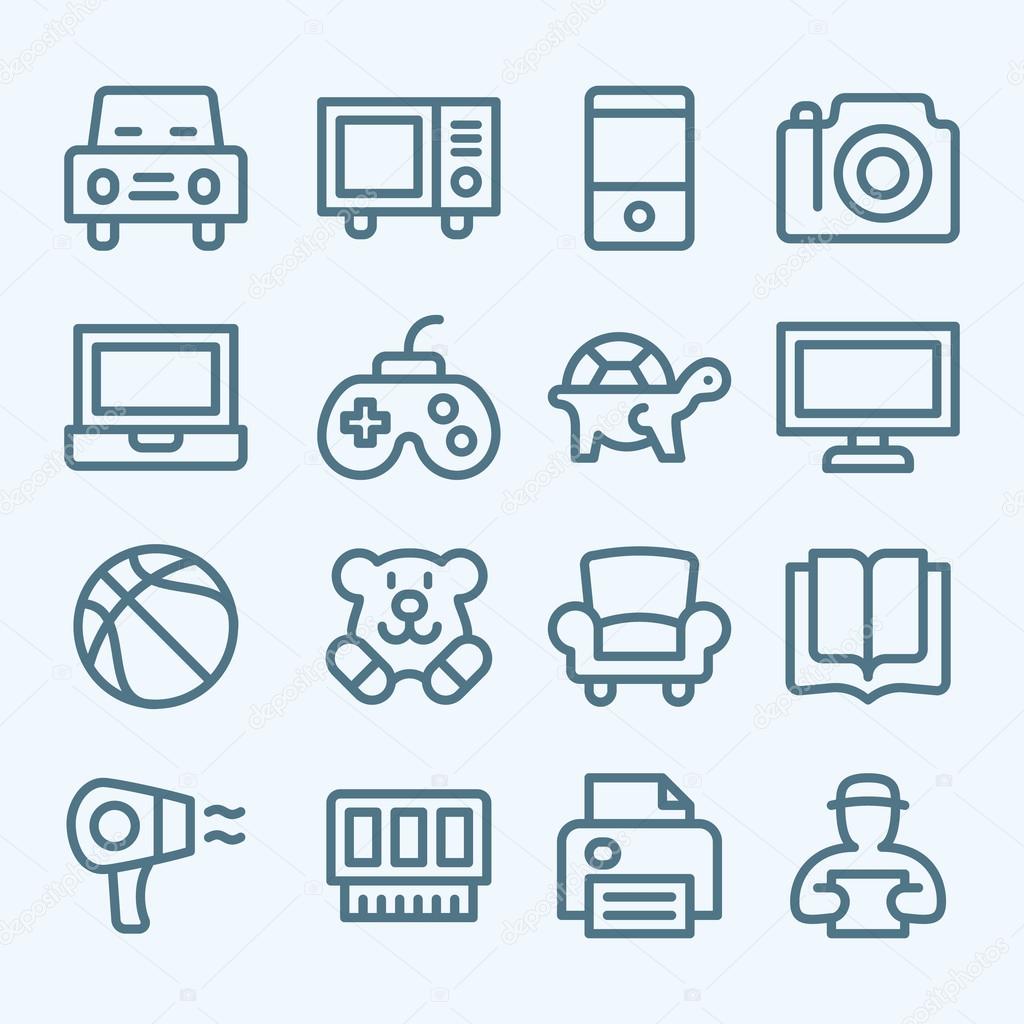 Set of line icons for e-commerce 