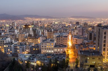 Tehran parlak gece, Iran