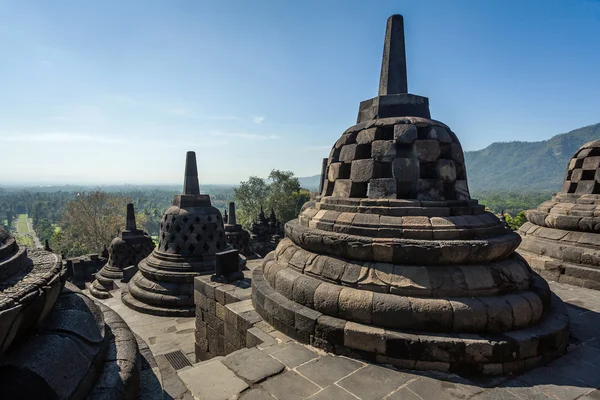 Buddhistiska templet Borobudur komplexa — Stockfoto