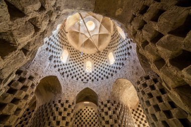 İç geleneksel güvercin evinin Yazd ili