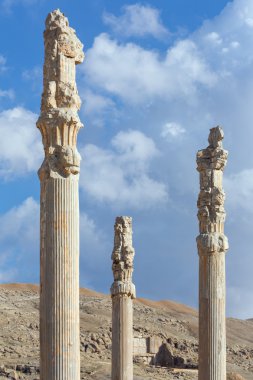 Persepolis şehirde antik sütunlar