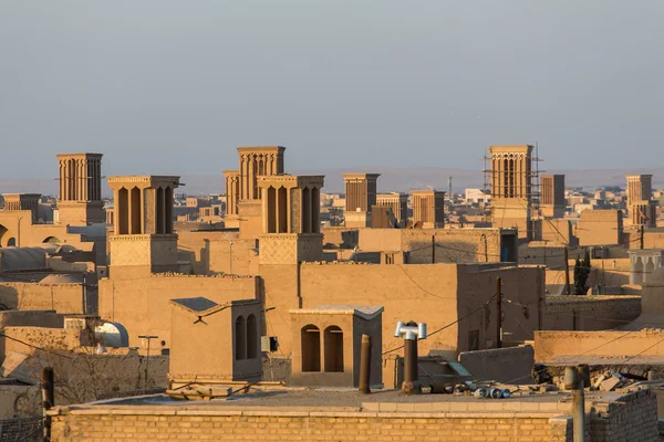 Badgirs, o windcatchers Yazd içinde — Stok fotoğraf