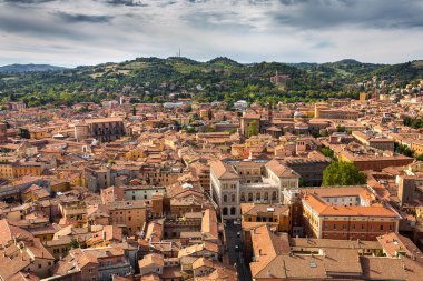 İtalya, Bologna 'nın hava manzarası