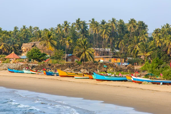 Fisherman boats on Gokarna beach — Stock Photo, Image