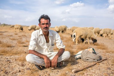 Kimliği belirsiz rajasthani çoban
