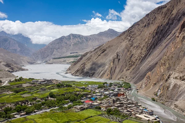 Kagbeni dorp in de Himalaya — Stockfoto