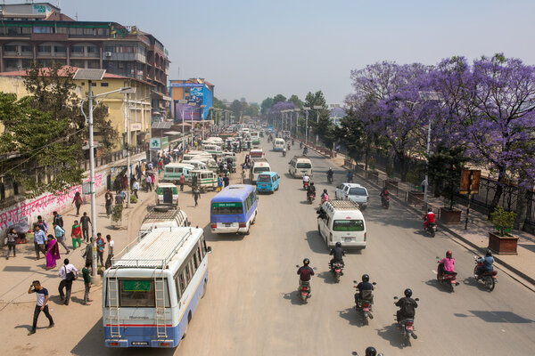  Busy traffic on the roads of Kathmandu