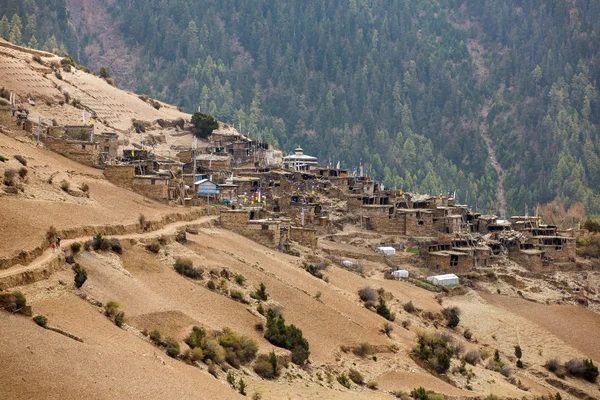 By på den Annapurna Circuit Trek — Stockfoto