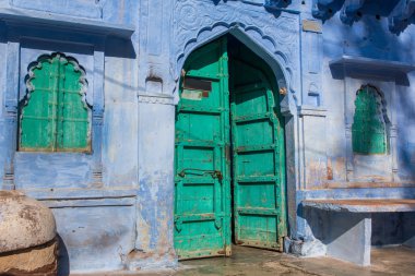 Traditional house in Blue City Jodhpur clipart
