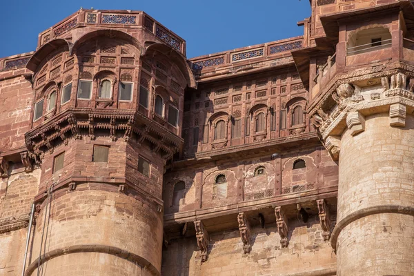 Primer plano del fuerte Mehrangarh en Jodhpur — Foto de Stock