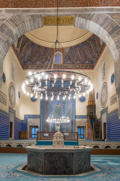 Bursa, Türkiye 'de Mehmet I Camii olarak da bilinen Yeşil Cami' nin iç manzarası