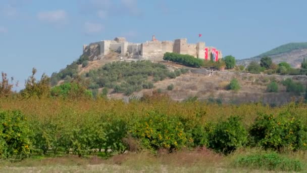 Замок Аясулук на пагорбі Аясулук, Селкук, Ефес, Туреччина — стокове відео
