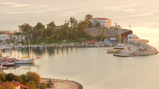 Порт Датка на світанку в Туреччині. — стокове відео