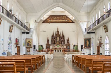 Hindistan, Kerala, Alappuzha 'daki Hristiyan kilisesi.