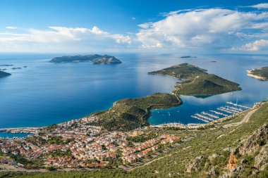 Türkiye 'nin Kas tatil beldesinde güzel manzara.