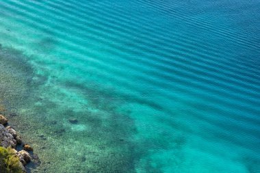 Türkiye 'de Akdeniz suyunun turkuaz su rengi