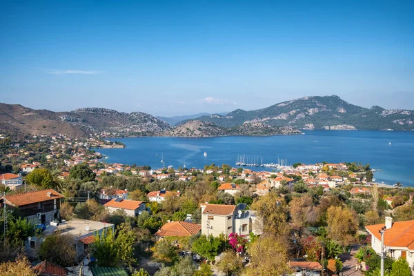 Paisaje del pueblo Selimiye en la provincia de Mugla, Turquía — Foto de Stock