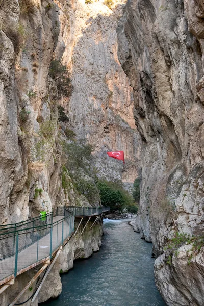 Ingresso al canyon Saklikent nella regione di Mugla, Turchia. — Foto Stock