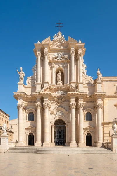 Syracuse, Sicilya, İtalya 'daki Ortigia Duomo Katedrali — Stok fotoğraf