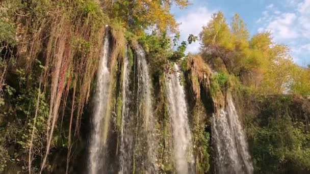 Horní Dudenovy vodopády v Antalyi, Turecko — Stock video