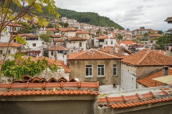 Vecchie case nel centro storico della città di Mugla, Turchia — Foto Stock