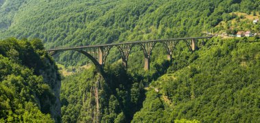 Karadağ 'ın Zabljak kenti yakınlarındaki Tara Nehri üzerindeki Curceviç Tara Köprüsü