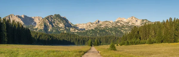 Velké panorma Durmitorských hor v Zabljaku, Černá Hora — Stock fotografie