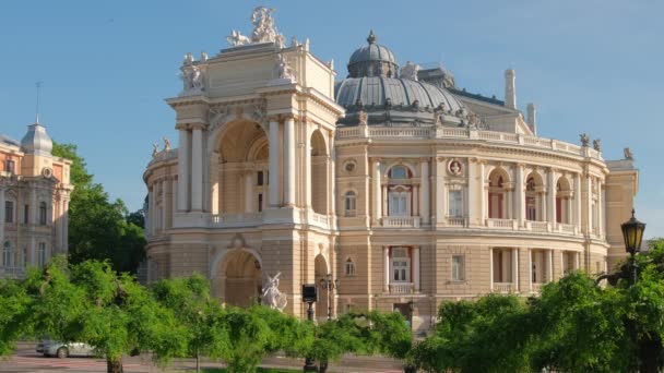 Schönes Opern- und Balletttheater in Odessa, Ukraine — Stockvideo