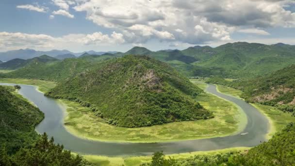 Lapso de tempo do cânion do rio Rijeka Crnojevica perto do Lago Skadar — Vídeo de Stock